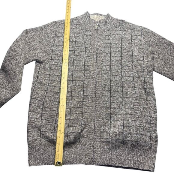 Gioberti Mens Full-Zip Cardigan Sweater Fleece Lining & Ribbed Large Tan - Picture 9 of 10